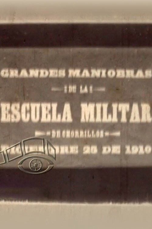 Afiche de Las maniobras en la Escuela Militar de Chorrillos